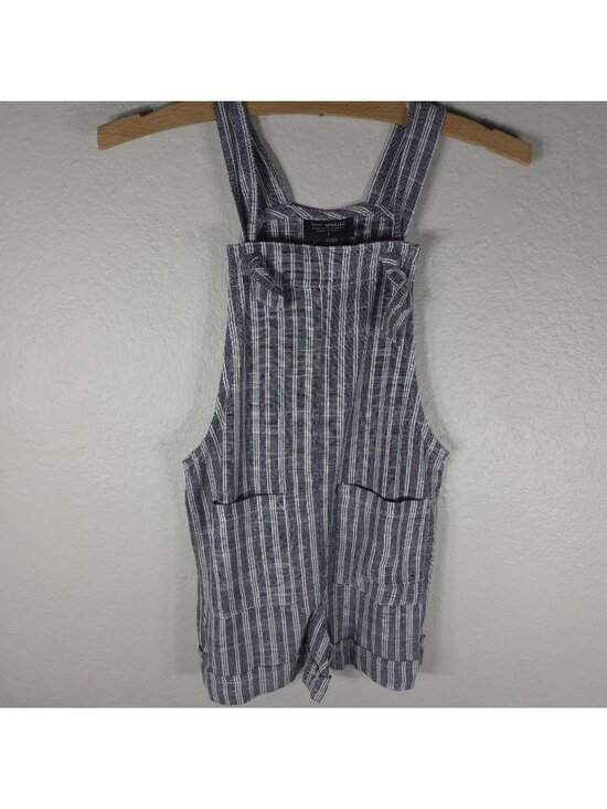 Tiny Whales Pants - Tiny Wales Girls Knit Linen Blend Romper Shorts Size 7 Gray Striped Pockets